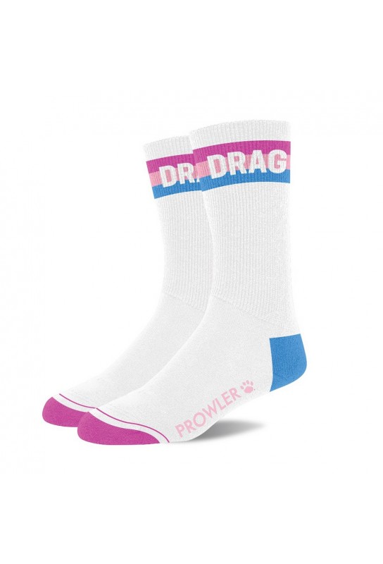 Chaussettes Drag Blanc-Rose-Bleu 