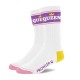 Chaussettes Queen Blanc-Violet-Jaune 