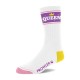Chaussettes Queen Blanc-Violet-Jaune 