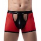 Boxer sexy Open Side Noir-Rouge 