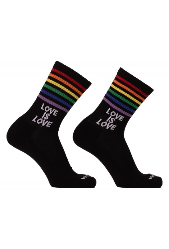 Chaussettes Love is Love Gym Socks Noires 