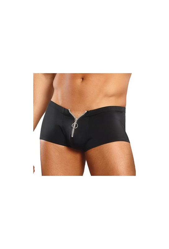 Boxer court avec Zip Ring & Short Noir 