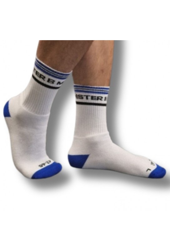 Chaussettes Fuck Me Blanc-Bleu 