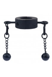 Ballstretcher en métal avec Boules Testicle M 32mm - Hauteur 20mm - Poids 435g Noir