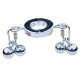 Ballstretcher en métal avec 4 Boules Big Testicle S 32mm - Hauteur 12mm - Poids 450g Argenté 