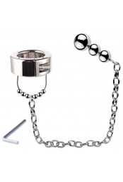 Ballstretcher en métal avec Plug Boules Cbt Ass 36mm | Plug 6 x 2.5cm