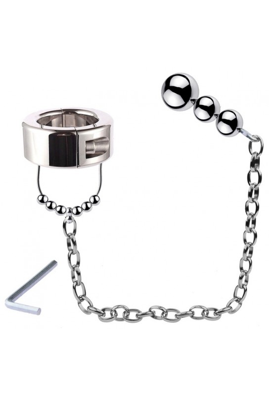 Ballstretcher en métal avec Plug Boules Cbt Ass 36mm | Plug 6 x 2.5cm 