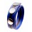 Cockring Rubber 3 snaps Bleu