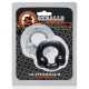 Oxballs ULTRABALLS 2 Pack Cockring Black-Clear 