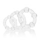 Lot de 3 Cockrings Balls Clear 