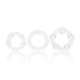 Lot de 3 Cockrings Balls Clear 