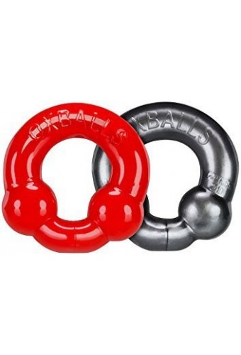 Pack Cockrings Ultraballs Oxballs Gris - Rouge 
