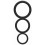 Set de 3 cockrings noirs en silicone
