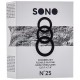 Lot de 3 cockrings Silicone Sono n°25 Gris 