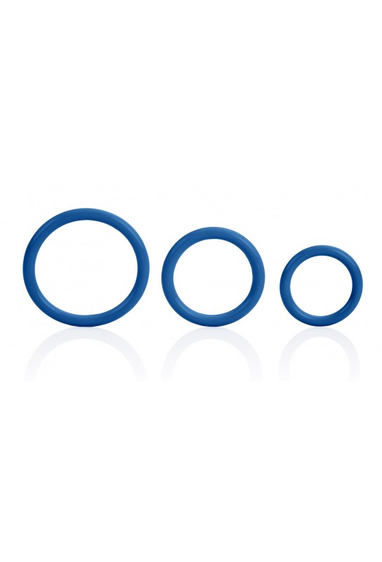 Tri-Rings Cockring Bleu 