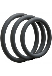 Lot de 3 Anneaux Silicone Fins Gris