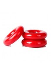 Lot de 3 cockrings Chubby Rouge
