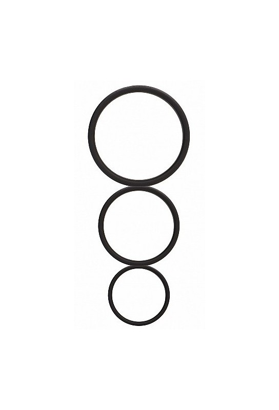 Pack de 3 cockrings en silicone Flat Cocks 