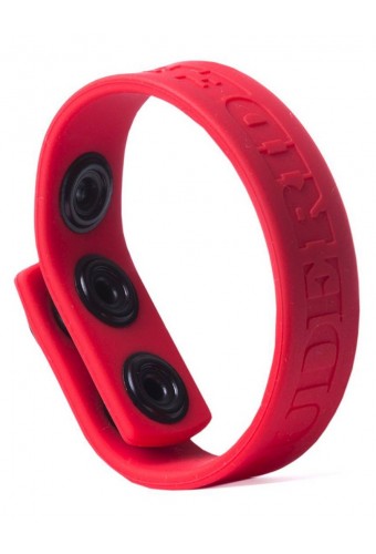 Cockring silicone 3 Snaps Rouge 
