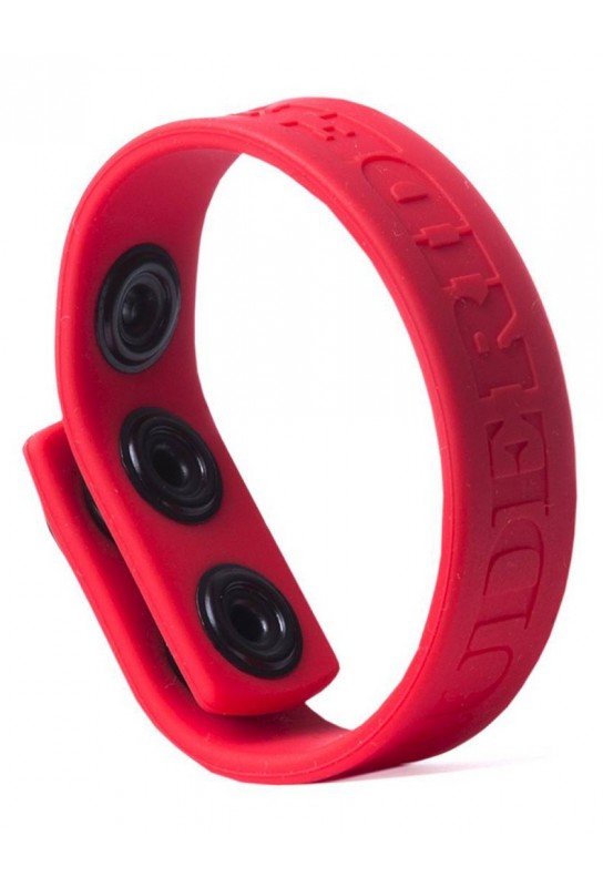 Cockring silicone 3 Snaps Rouge 