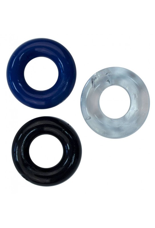 Lot de 3 mini cockrings Donut 
