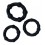 Pack de 3 mini cockrings souples noirs