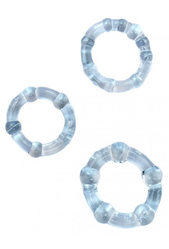 Pack de 3 mini cockirngs souples transparents 