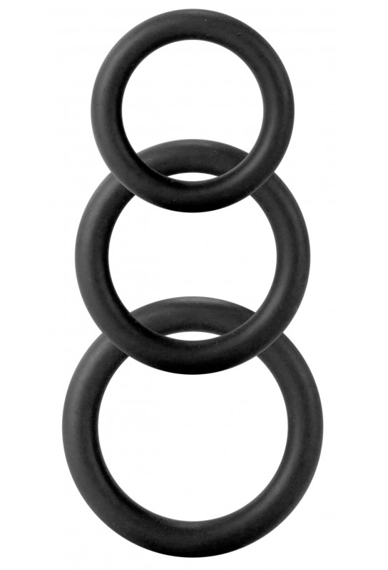 Lot de 3 cockrings Twiddle Noir 