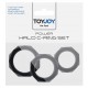 Lot de 3 cockrings Silicone Power Halo Noirs 