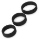 Pack de 3 cockrings silicone SiliRing Noirs 