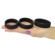 Pack de 3 cockrings silicone SiliRing Noirs 