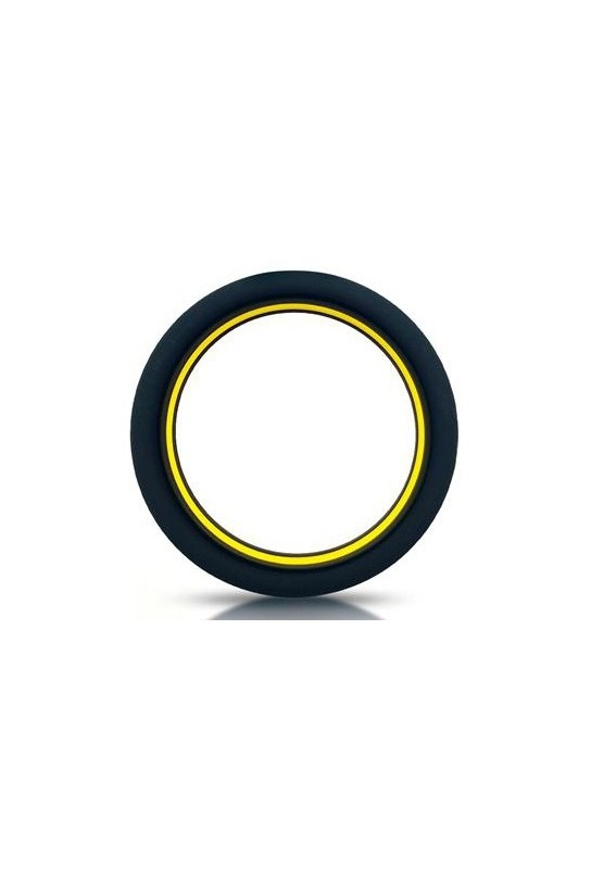 Cockring silicone Beast Ring 36mm Noir-Jaune 