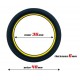 Cockring silicone Beast Ring 36mm Noir-Jaune 