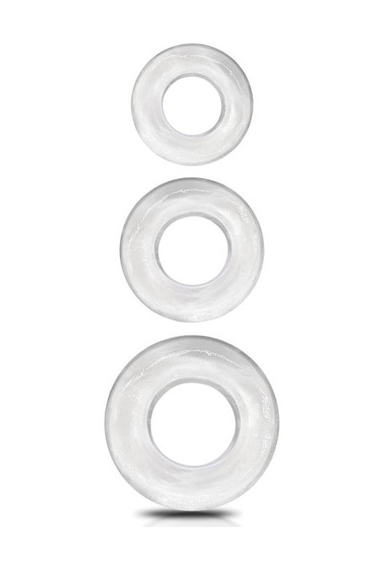 Lot de 3 cockrings souples Beast Rings Transparents 