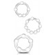 Lot de 3 Mini cockrings souples Beaded Set Transparents 