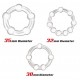 Lot de 3 Mini cockrings souples Beaded Set Transparents 