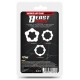 Lot de 3 Mini cockrings souples Beaded Set Transparents 
