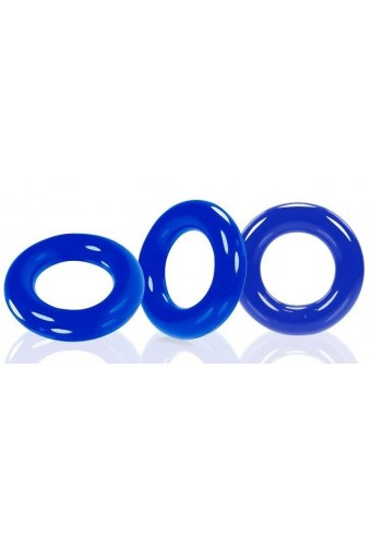 Lot de 3 cockrings Willy Rings Bleus 