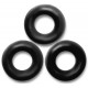 Lot de 3 cockrings Fat Willy Noirs 
