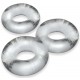 Lot de 3 cockrings Fat Willy Transparents 