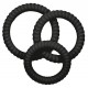Lot de 3 cockrings silicone Lust Noirs 