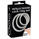 Lot de 3 cockrings Silicone Thin Ring Gris 
