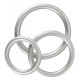 Lot de 3 cockrings Silicone Thin Ring Gris 