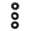 Lot de 3 Cockrings souples Gear Up Noirs