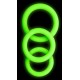 Lot de 3 cockrings phosphorescent Glow Annels 20-30mm 