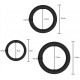 Lot de 3 Cockrings fins Dick Stretch Noirs 