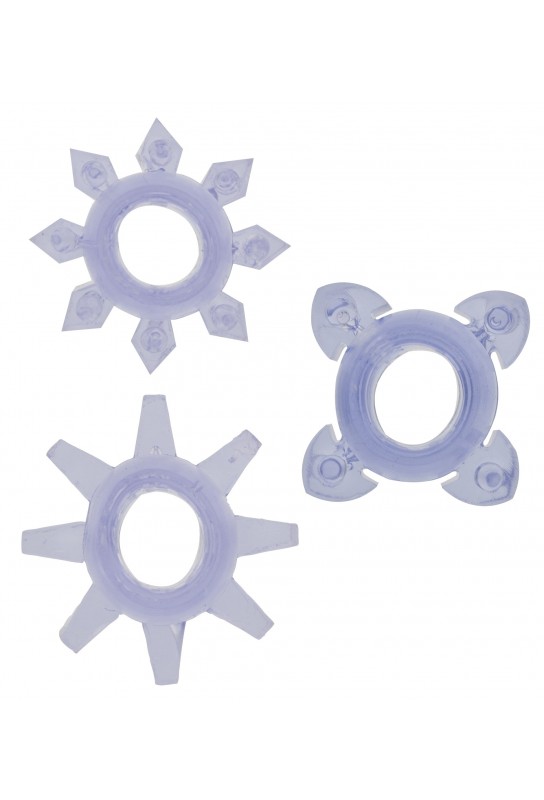 3 cockrings mini Tickle C-Rings Violet 