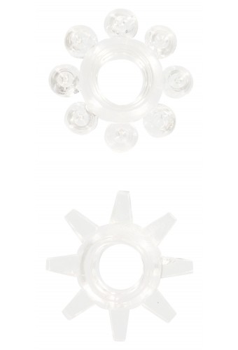 Lot de 2 Mini Cockrings Stretchy Rings Transparents 
