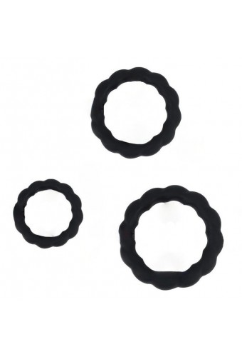 Lot de 3 Cockrings Tortick Noirs 
