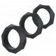 Lot de 3 Cockrings Silicone Heavy C-Ring Noirs 